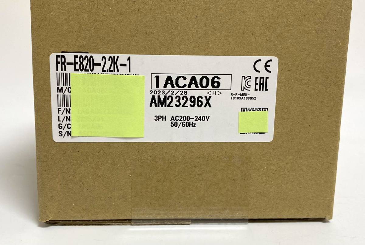 ☆新品/未開封品☆ 2023年製 MITSUBISHI 三菱 インバータ FR-E820-2.2K