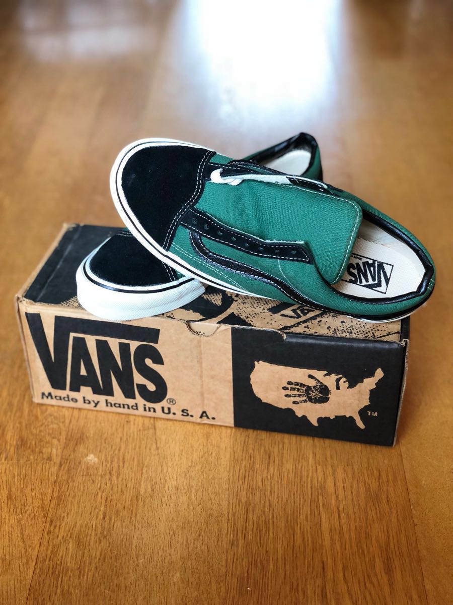  dead stock Vans old skool made in USA 8 PINE new goods Vintage American made Vans 26cm