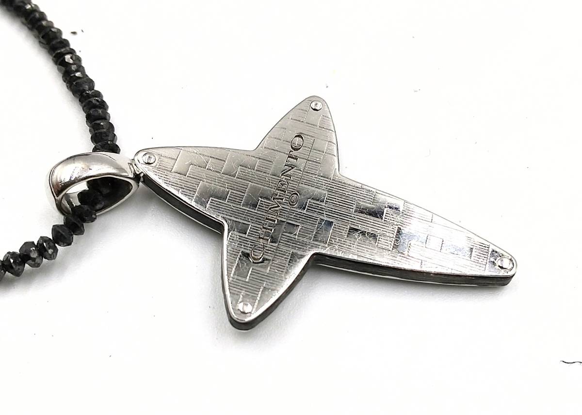美品】CHIMENT(キメント)K18WG×ブラックダイヤモンドネックレス20.00