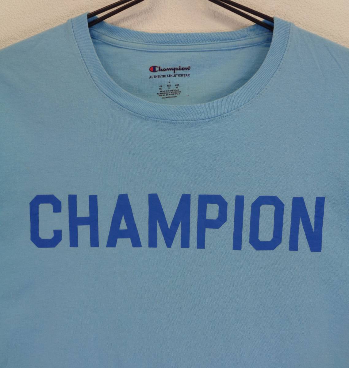 champion チャンピオン ビッグロゴ 肩ロゴ Tシャツ L T-245