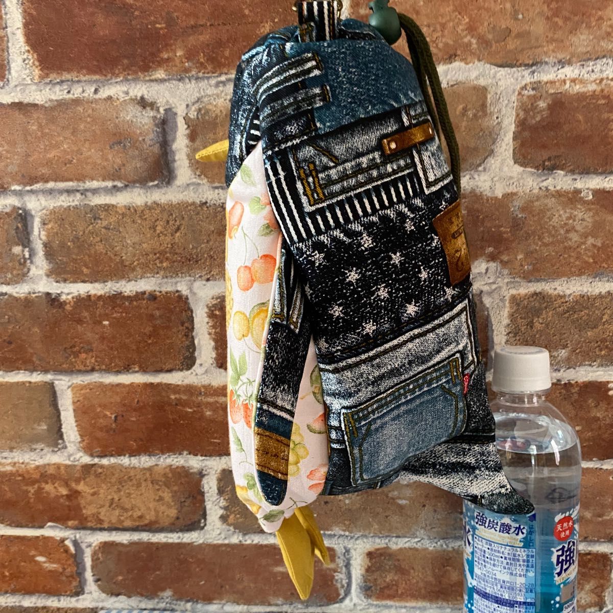 ハンドメイド 新作!!トロピカルペンギンさんの保冷・保温ペットボトルカバー ペットボトルケース ペンギン巾着