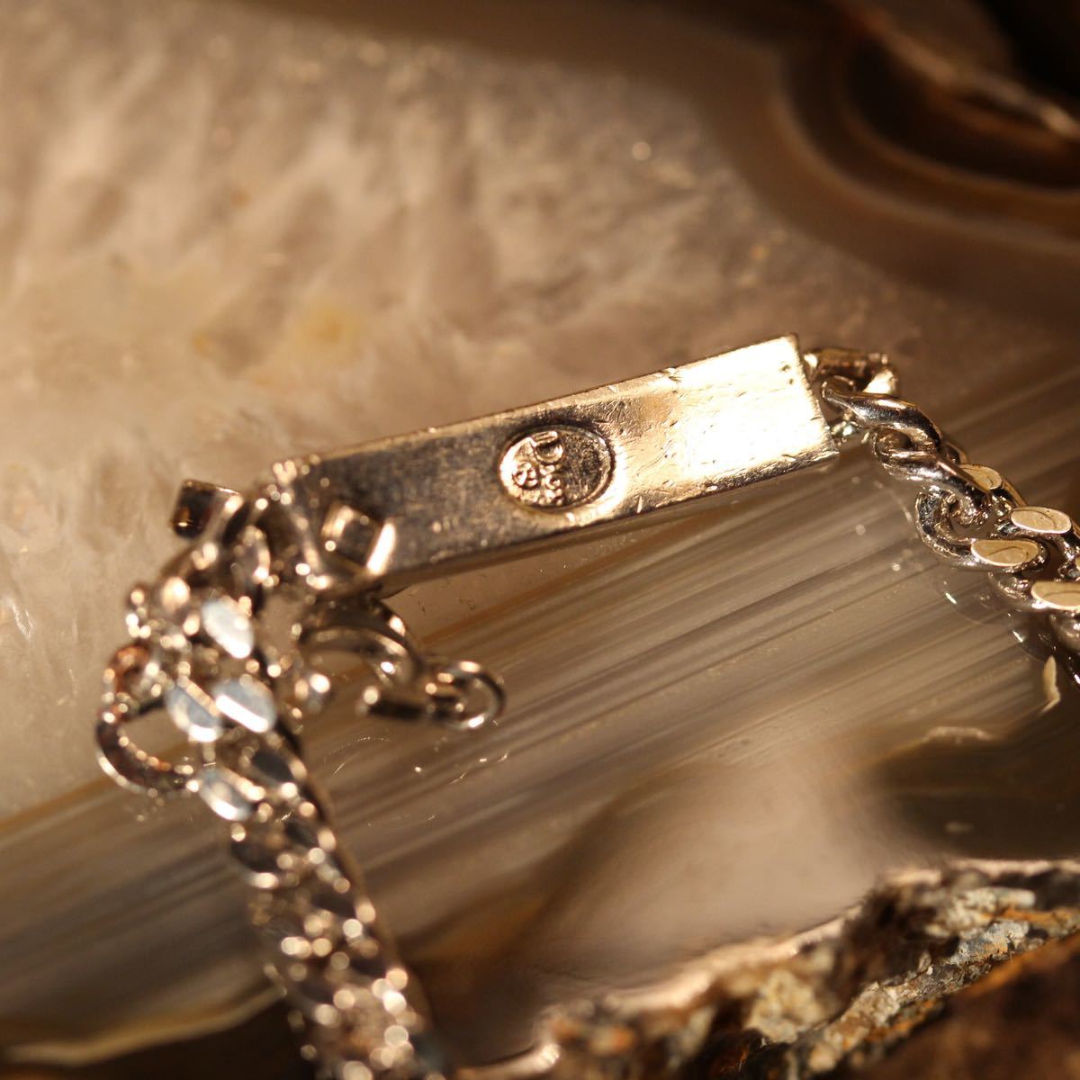 Christian Dior LOGO PLATE RIBBON DESIGN CHAIN BRACELET