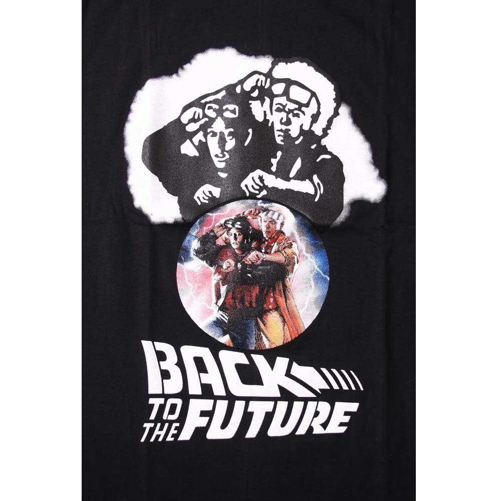 bw2●新品 黒 Mサイズ●バックトゥザフューチャー BACK TO THE FUTURE 半袖Tシャツ//バンドTシャツ ロックTシャツ 映画 デロリアンの画像2