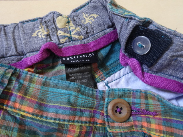 *next* next check pattern short pants 110