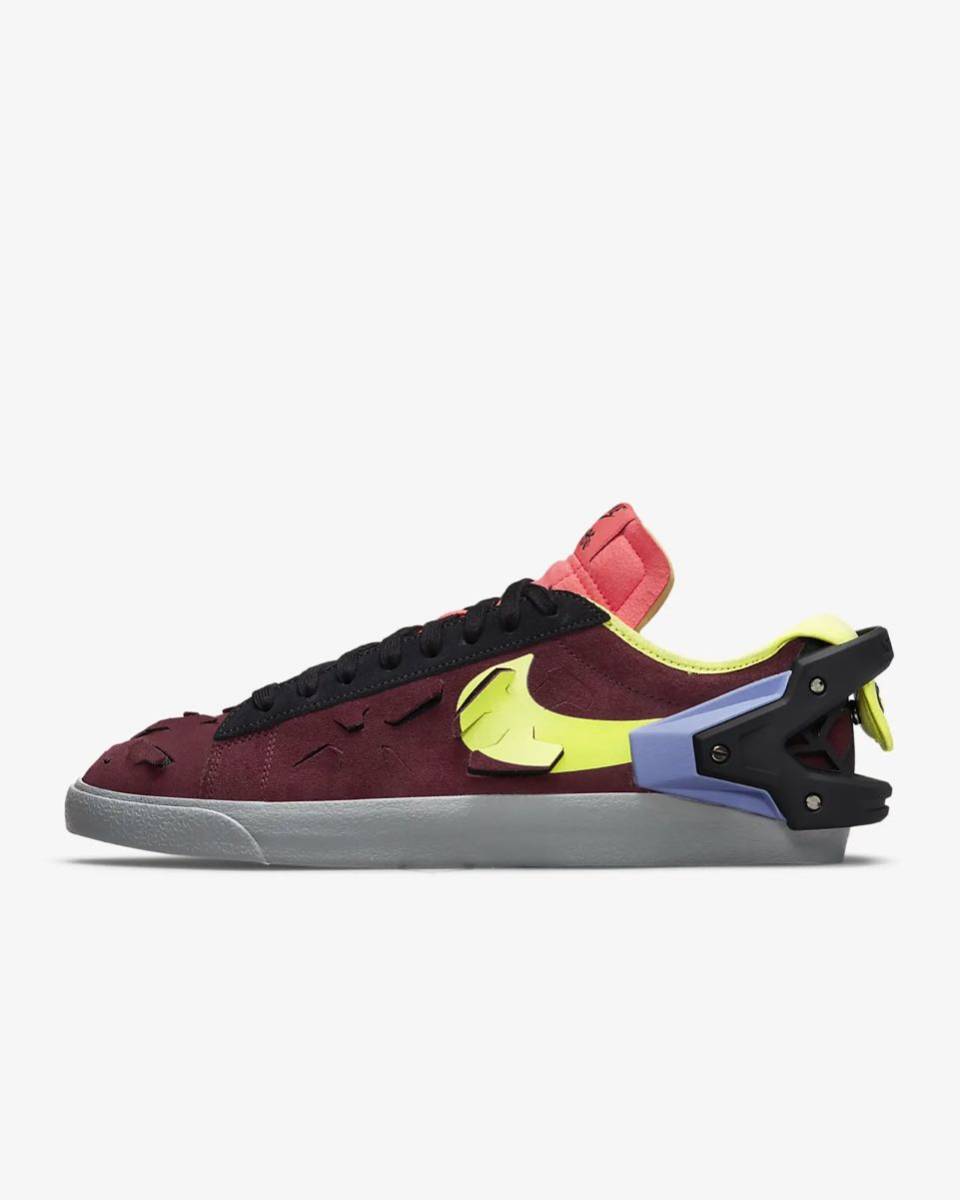 ナイキ NIKE BLAZER LOW / ACRNM NIGHT MAROON/LEMON VENOM-BLACK BORDEAUX NUIT/VENIN CITRON_画像1