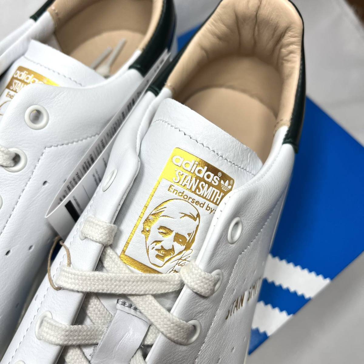 【新品】adidas STAN SMITH アディダス スタンスミス レザーシューズ メンズ レディース スニーカー HP2201 ホワイト グリーン 27.0_画像3