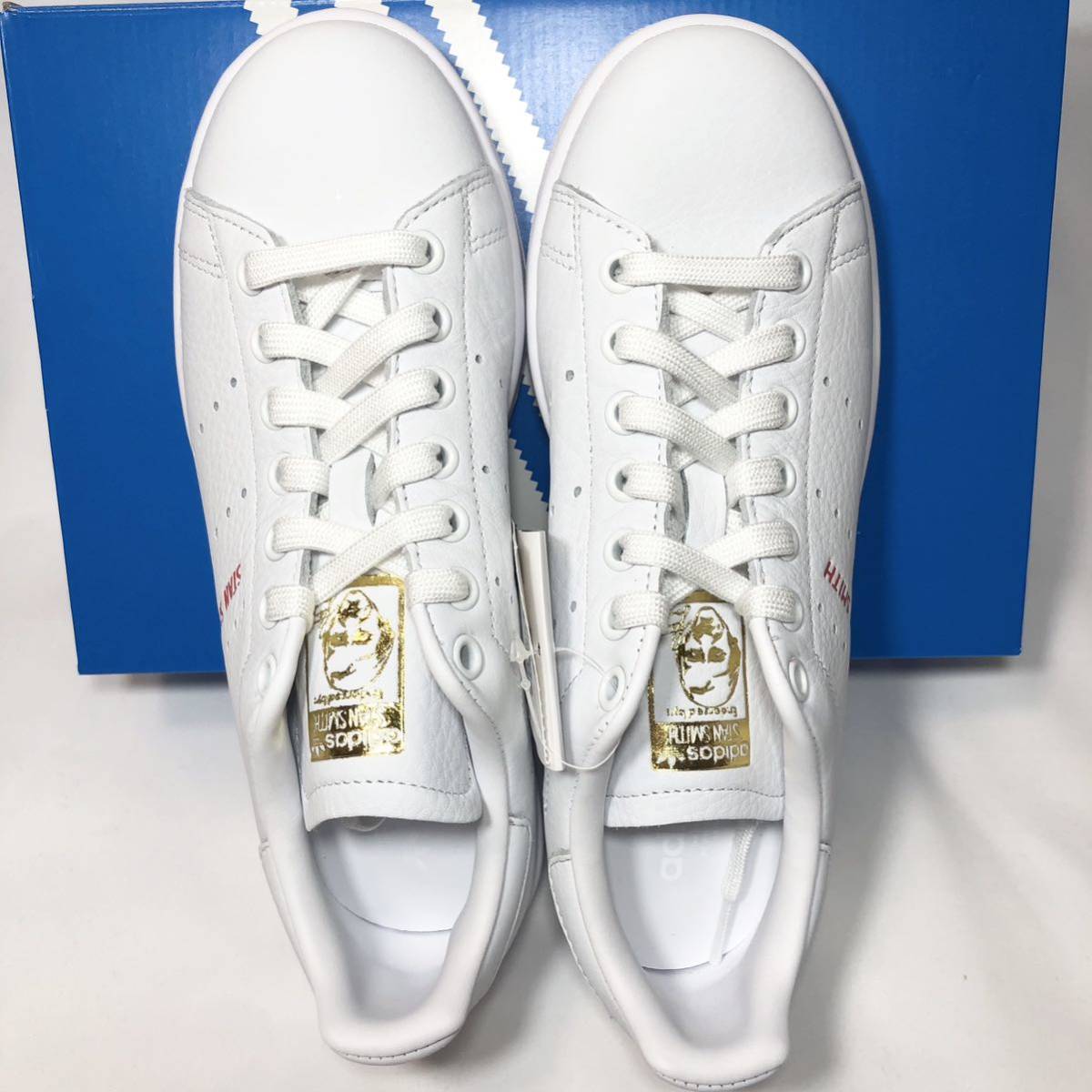 【新品】adidas STAN SMITH W アディダス スタンスミス レディース スニーカー ホワイト レッド 白 赤 ハートFV8260 23.5_画像5