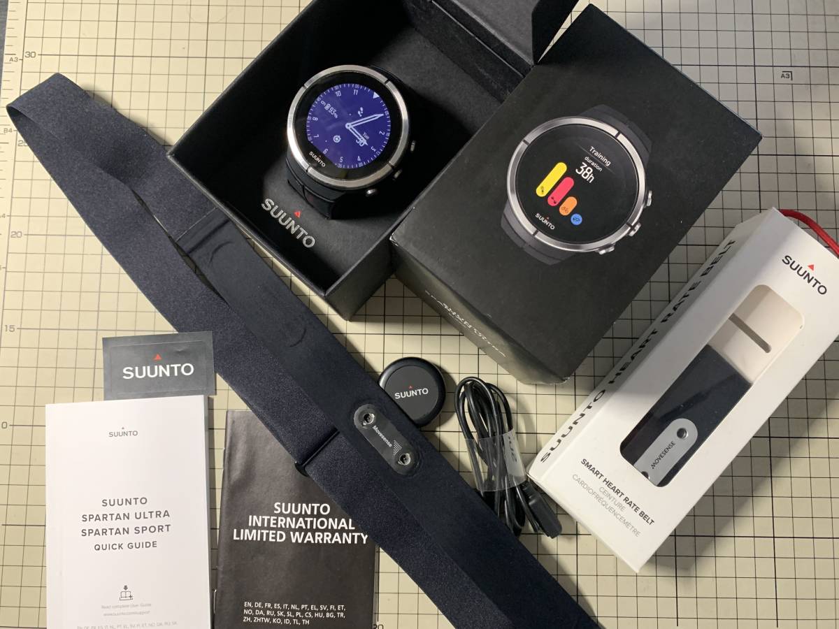 SUUNTO SPARTAN ULTRA HR (心拍計測付き) + (おまけ) 未使用の心拍