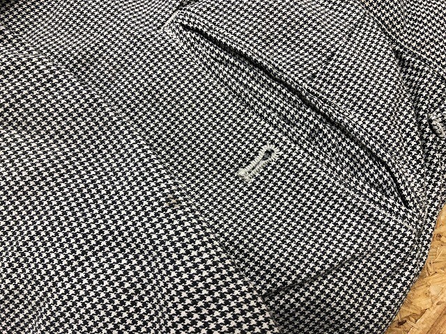 ルイシャブロン LOUIS CHAVLON ショートパンツ 千鳥格子 ハーフパンツ ジップフライ 不明 ブラック×オフホワイト メンズ_画像4