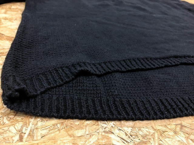 チャオパニック Ciaopanic TYPY ニット セーター 若干薄手 Vネック 長袖 後ろのデザインに特徴 無地 綿100% Fサイズ ブラック レディース_画像7