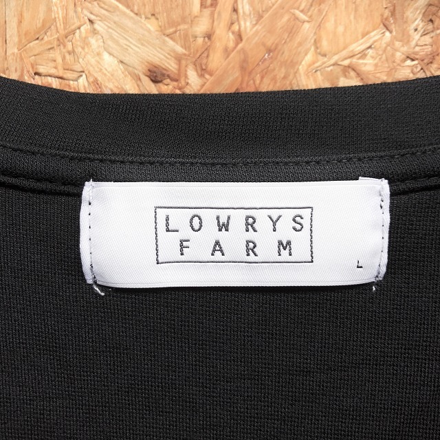  Lowrys Farm LOWRYS FARM cut and sewn chu-ru подкладка имеющий шифон b вентилятор рукав 7 минут рукав кромка разрез L черный чёрный женский 