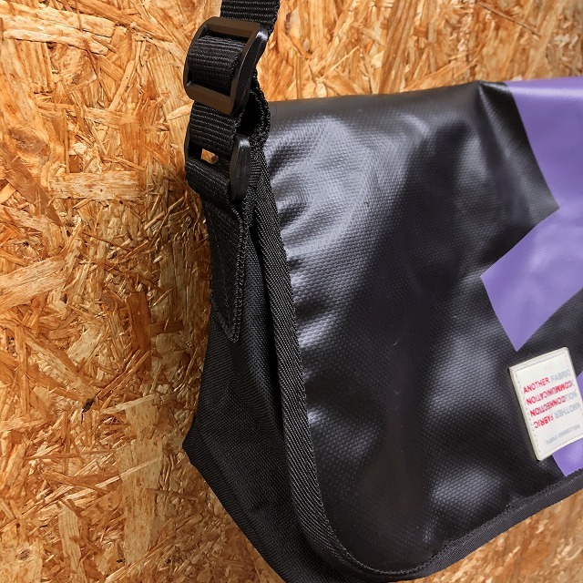 * brand unknown messenger bag flap bag velcro flap shoulder bag black × purple black × purple men's 