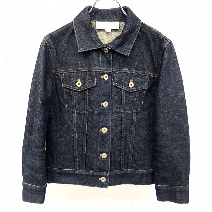  Jill Stuart JILL STUART Denim Tracker jacket G Jean denim jacket plain button stop long sleeve cotton 100% S blue blue lady's 