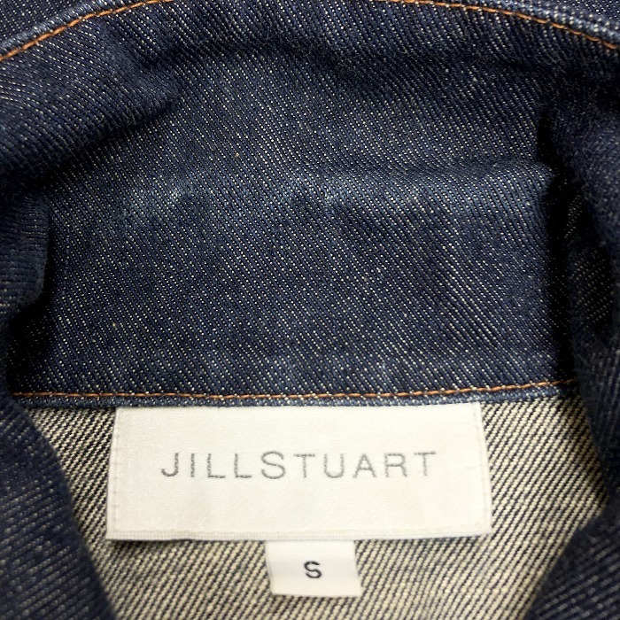 ジルスチュアート JILL STUART デニム トラッカージャケット Gジャン ジージャン 無地 ボタン留め 長袖 綿100% S ブルー 青 レディース_画像4