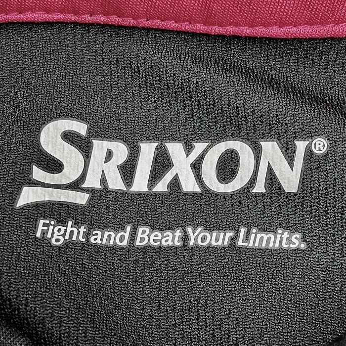  Srixon SRIXON спорт рубашка-поло тысяч птица .. Британия знак вышивка [JOHSEI] короткий рукав поли 100% L розовый × черный × белый розовый мужской 
