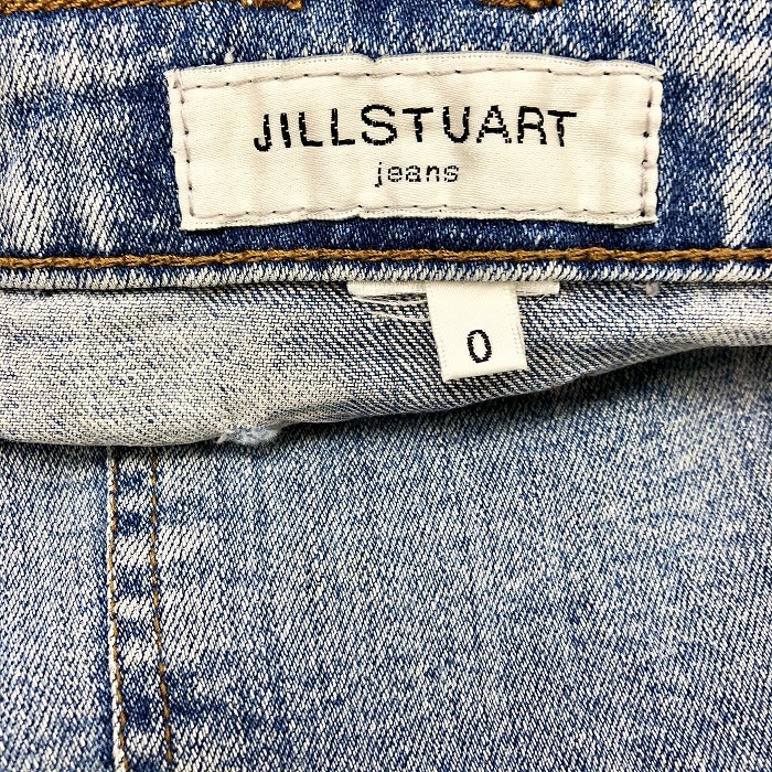  Jill Stuart JILL STUART Denim юбка стрейч подкладка нет Western точка кнопка останавливать USA производства 0 синий blue женский женщина 
