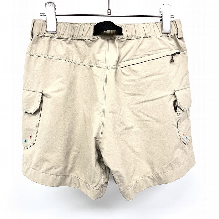  Mizuno outdoor MIZUNO OUTDOOR thin cargo shorts short pants waist . rubber . belt nylon etc. M beige lady's woman 