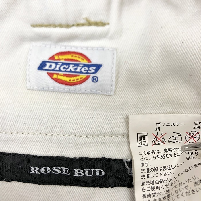 ディッキーズ×ローズバッド Dickies × ROSE BUD クロップド チノパンツ テーパード ポリ×綿 2 グリーンベージュ系 メンズ(レディース？)_画像4