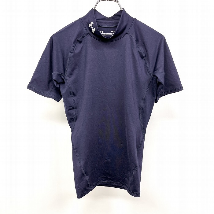 アンダーアーマー UNDER ARMOUR スポーツ アンダーシャツ プラクティスシャツ ラグラン 半袖 ポリエステル×ポリウレタン S 紺 レディース