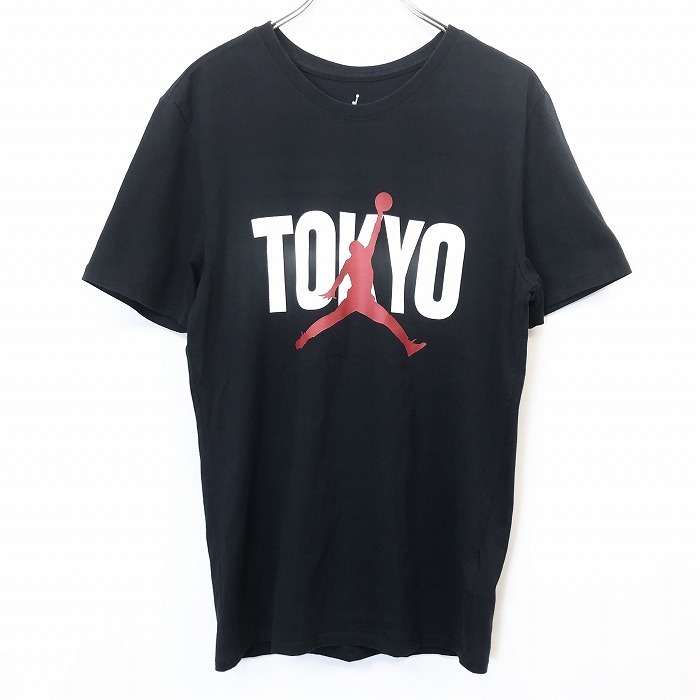 ナイキ ジョーダン NIKE JORDAN Tシャツ カットソー ロゴプリント バスケットボール TOKYO 半袖 綿100% S ダークネイビー(黒？) メンズ_画像1