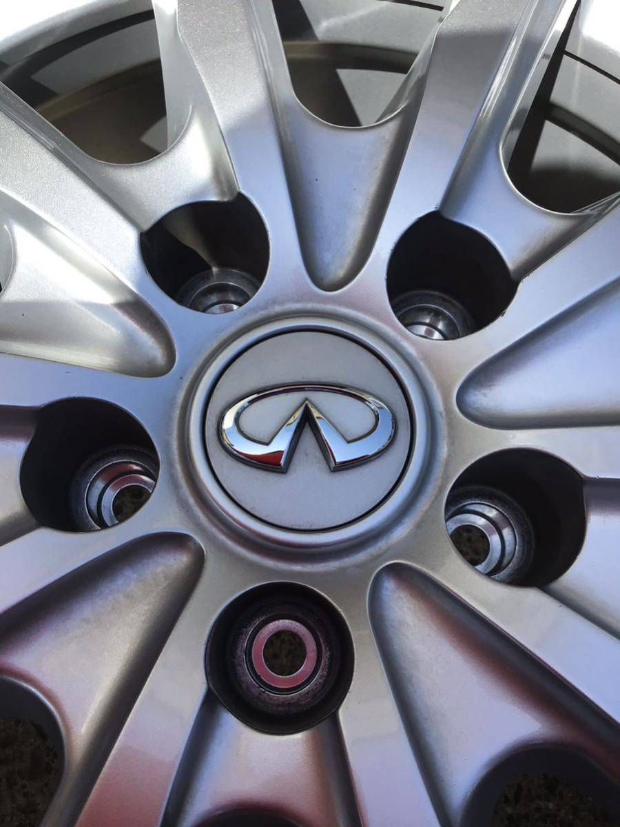 NISSAN Skyline оригинальные легкосплавные колесные диски 17×7J+45 114.3-5H б/у товар 4шт.@ Infinity 