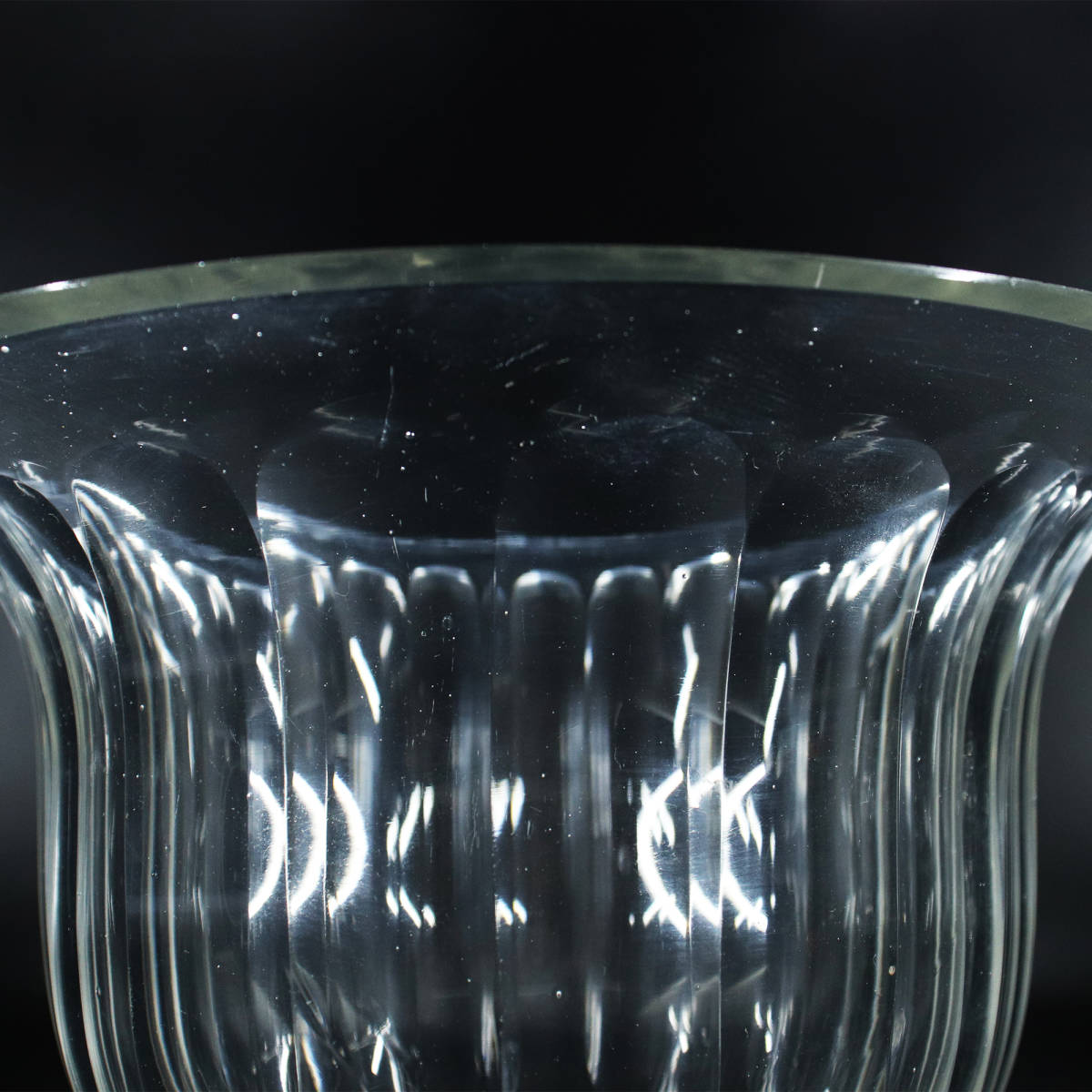 ■ 日本骨董 ■　本歌江戸ガラス（ギヤマン） 三つ重ね鉢　＜230512028＞_画像6