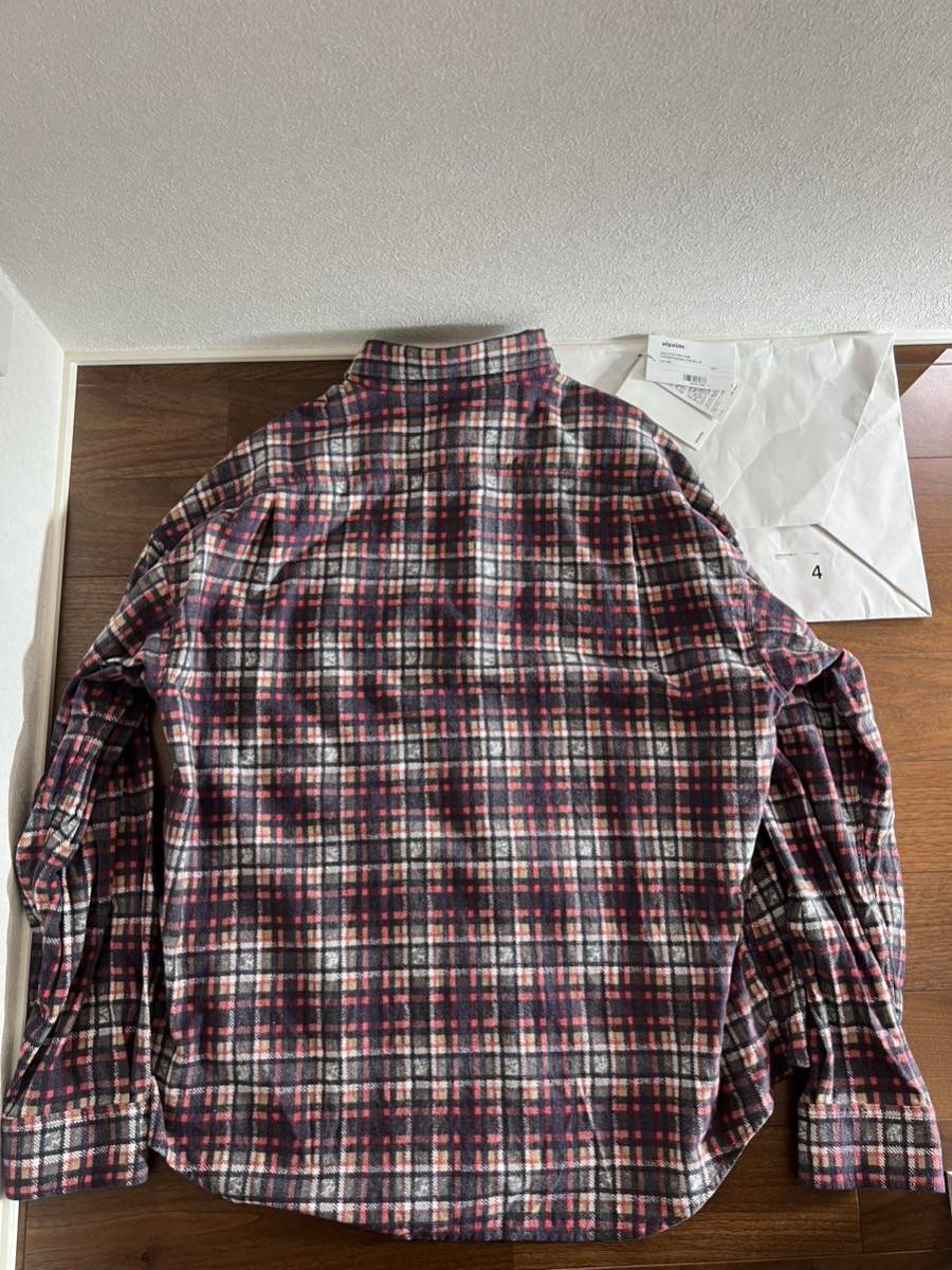visvim 23SS PIONEER KHADI CHECK L/Sネルシャツサイズ4 レッドICT