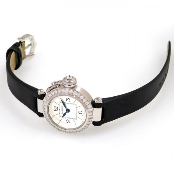 カルティエ Cartier パシャ ミスパシャ ベゼルダイヤ WJ124027 シルバー文字盤 新古品 腕時計 レディース_画像2