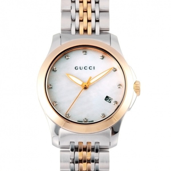 グッチ GUCCI Gタイムレス YA126514 ホワイト文字盤 新品 腕時計 レディース
