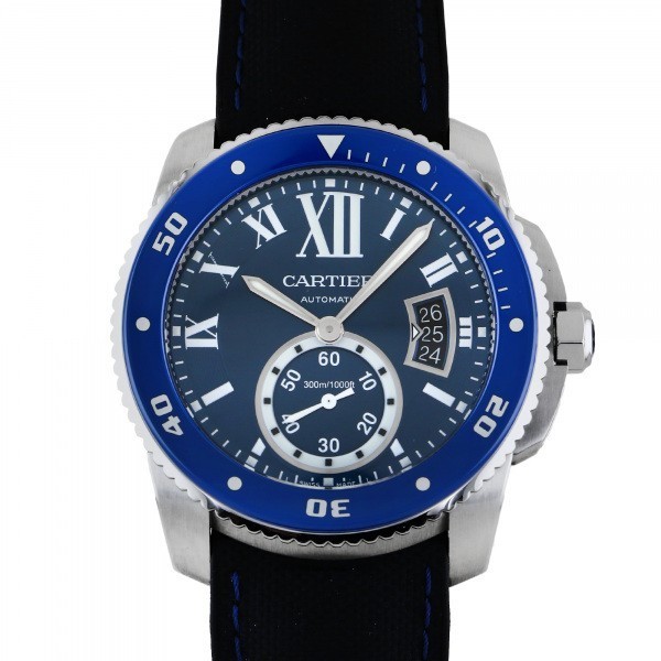 カルティエ Cartier カリブル ドゥ ダイバー ブルー WSCA0010 ブルー文字盤 中古 腕時計 メンズ