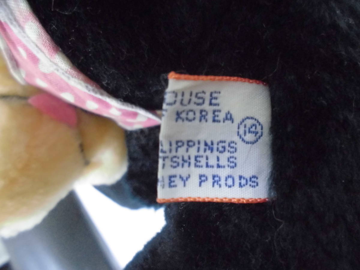 *1980 year about * America Disney Land buy goods * tag attaching [ Minnie Mouse soft toy ] pink ribbon apron Vintage ( this side shelves storage )