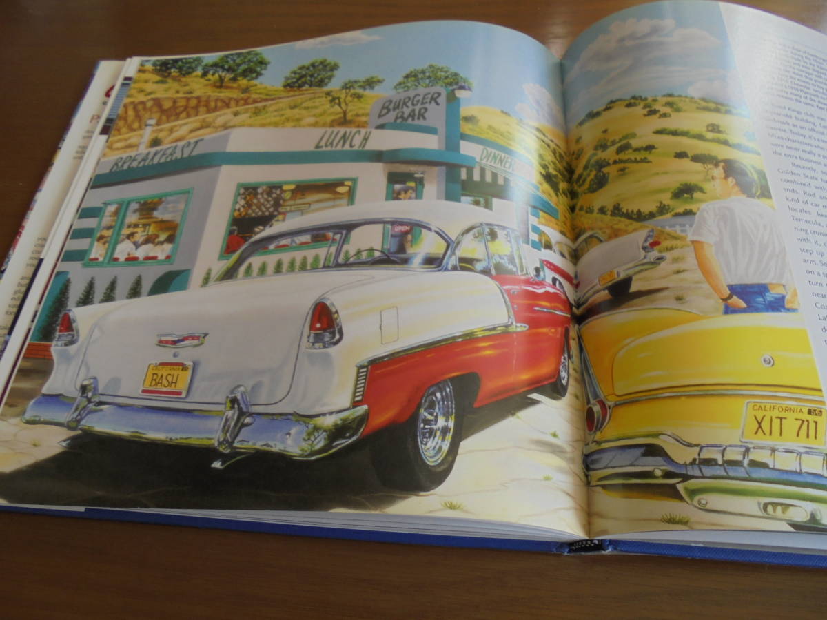 洋書Cruisin　Car アメリカ自動車文化　ヴィンテージカー満載！！　ダイナー　ノスタルジー　美しいイラストと写真集　ガスステーション_画像9