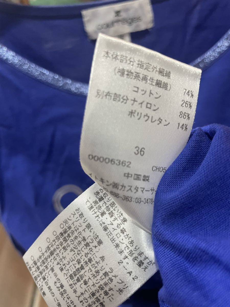 美品クレージュcourreges半袖Tシャツカットソーロゴトップスレディース_画像4