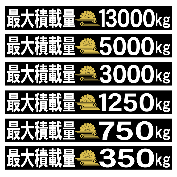 菊水　最大積載量ステッカー?。玻单互螗痢。裁督M