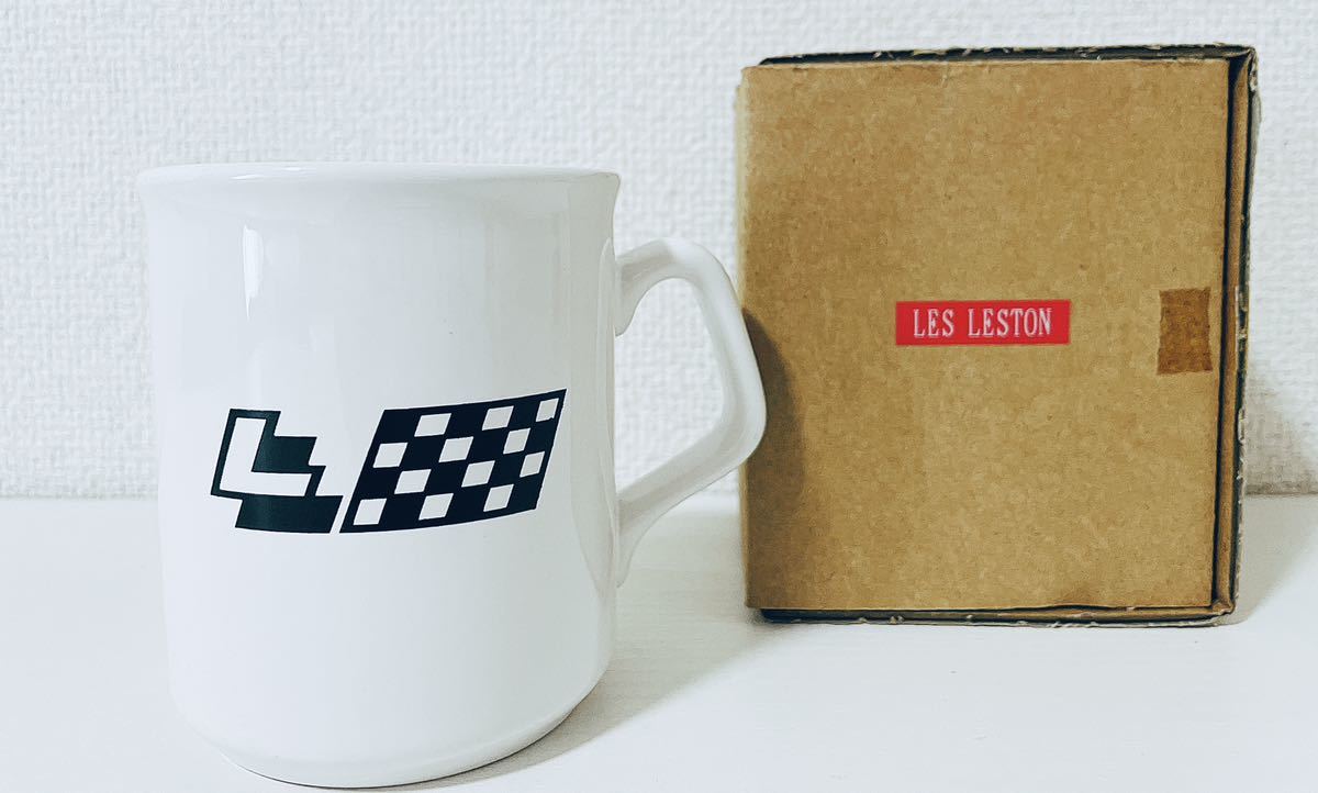 ② LES LESTON MUGCUP less re stone mug glass old car series memory gift ceramics rare Vintage Britain 0528