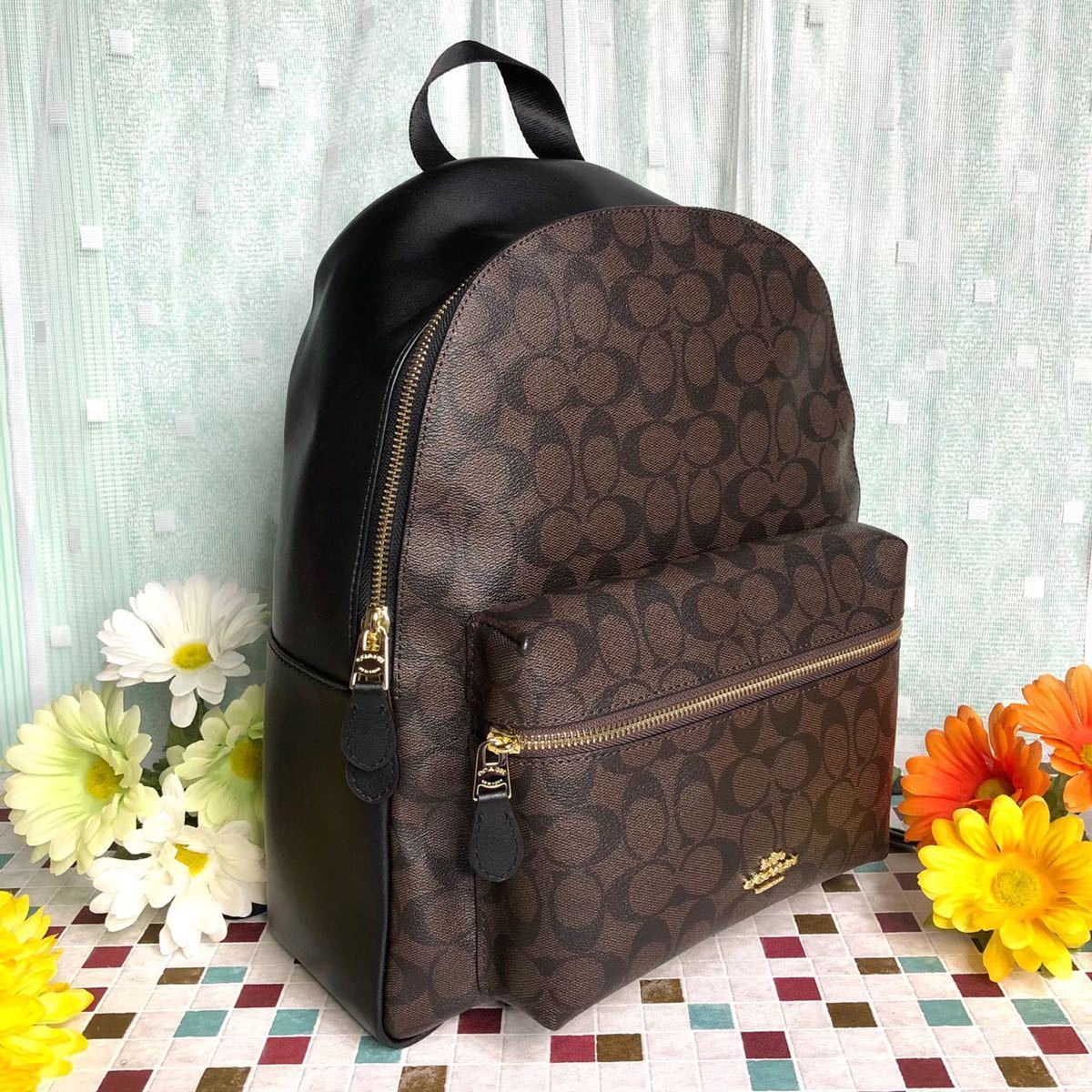 COACH コーチリュック 新品 バッグパック シグネチャー 新作 ブラウン