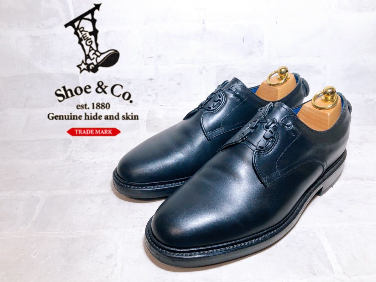 極美品】REGAL Shoe&Co リーガル ワイヤー プレーントゥ 本革 黒 24