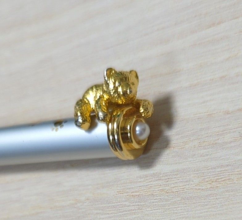 MIKIMOTO ミキモト パール付ボールペン 熊 くま ベア 折りたたみ MIKIMOTO ミキモト パール付ボールペン 熊 くま ベア 折りたたみ