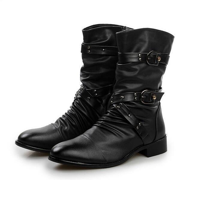 Популярные велосипедные ботинки Rashort Boots Мужские черные рабочие ботинки сапоги сапоги рабочие рабочие обуви сапоги Western Boots Fashion 24.5см