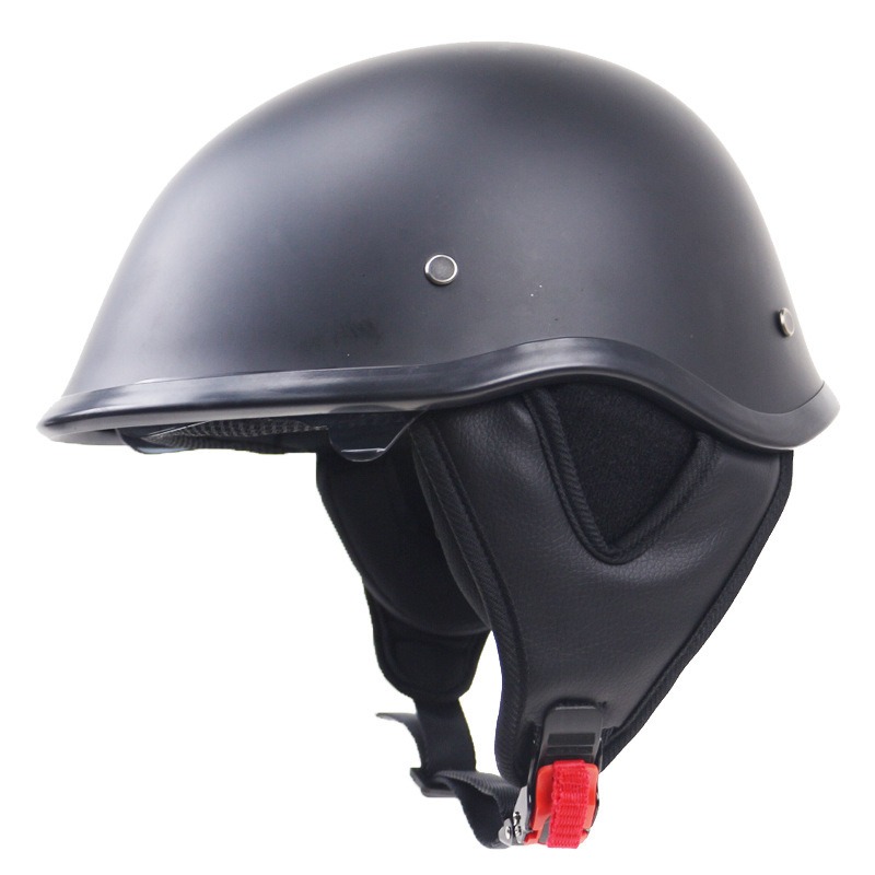 新品 ハーフヘルメット 内蔵ゴーグル 半帽ヘルメット 男女兼用 バイクヘルメット 半キャップ ヘルメット マットブラック サイズ： M_画像2
