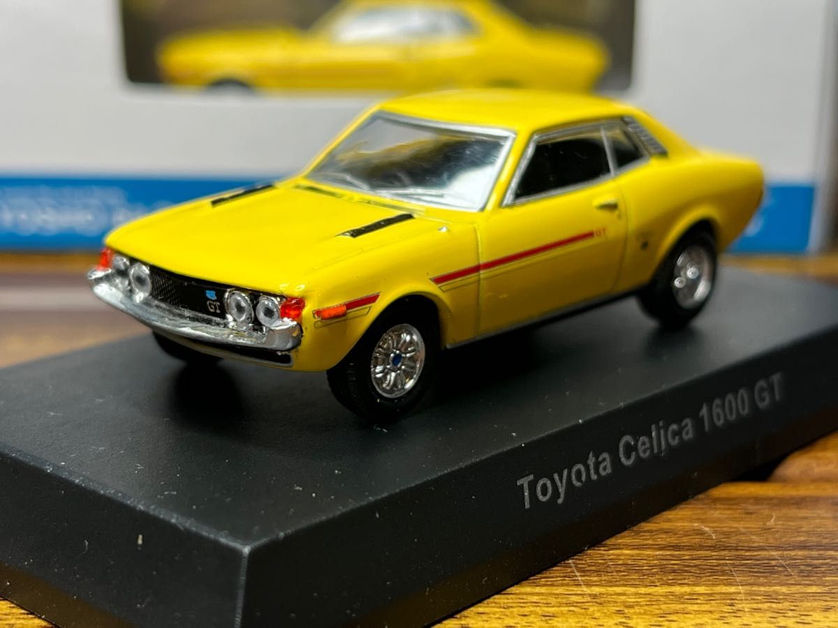 KYOSHO 64 Collection トヨタ セリカ 1600GT 京商 1/64 ブルー＆イエロー2個セット