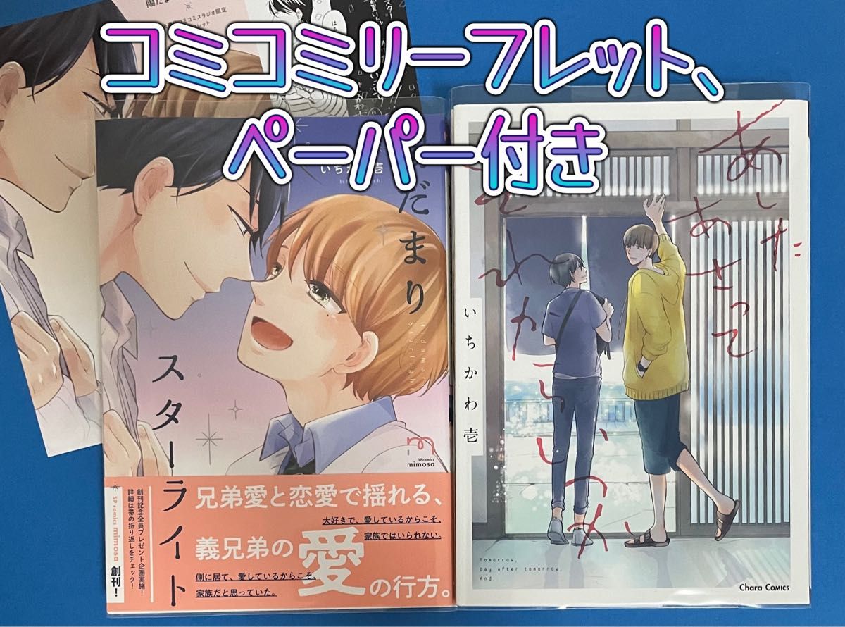 ★『陽だまりスターライト』『あしたあさってそれからいつか』コミコミリーフレット付き＊いちかわ壱先生＊