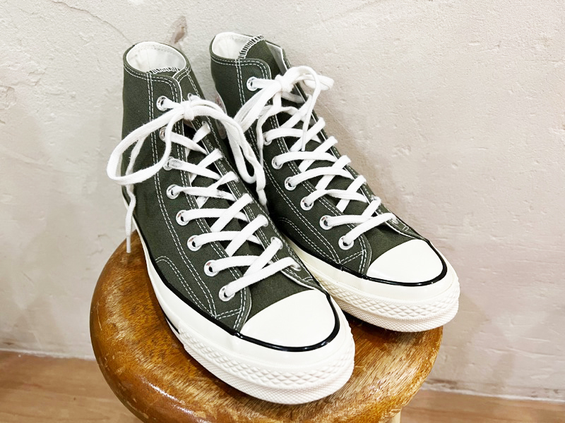 1100★良品 復刻 CONVERSE/コンバース CHUCK TAYLOR ALL STAR 70 HI チャックテイラー メンズ 27.5cm OLIVE/EGRET 159771C CT70 オリーブ★