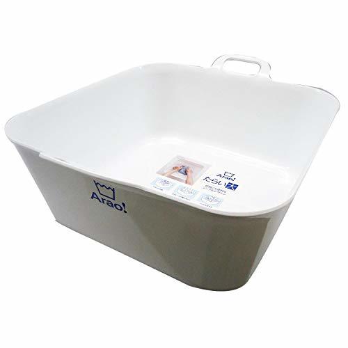 o-e laundry . white length 43.5× width 37× depth 17.5cm Arao! washtub large storage lavatory attaching put pet wash pair hot water also possible to use made in Japan 