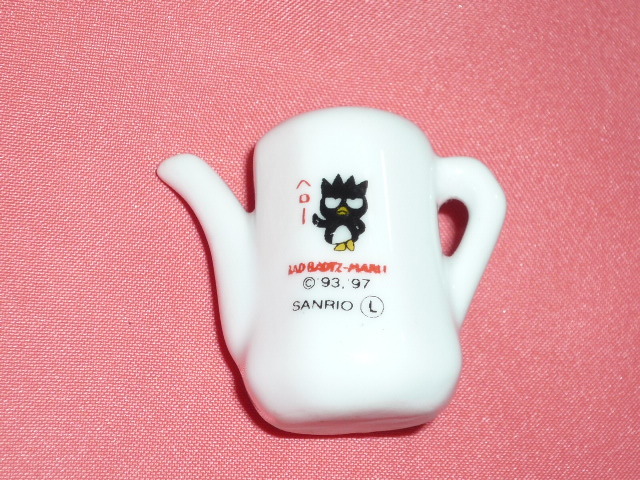  ultra rare! Kawai i! 1997 year Sanrio Bad Badtz Maru ceramics made miniature tableware collection ( teapot )