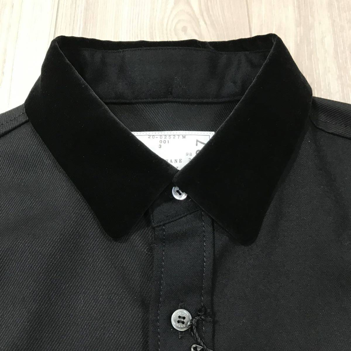 sacai Fabric Combo Shirt Black 2527 サカイ ファブリック コンボ