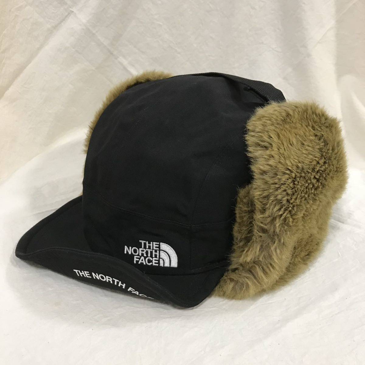 美品 L THE NORTH FACE Novelty Frontier Cap NN41708ノベルティ フロンティア フライト ボンバー キャップ 帽子 ファー ハット ブラック