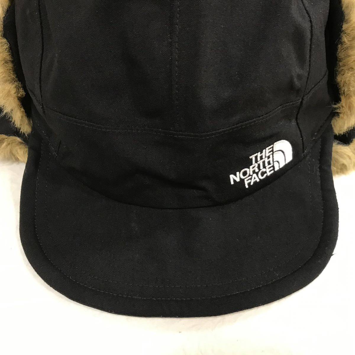 美品 L THE NORTH FACE Novelty Frontier Cap NN41708ノベルティ フロンティア フライト ボンバー キャップ 帽子 ファー ハット ブラック