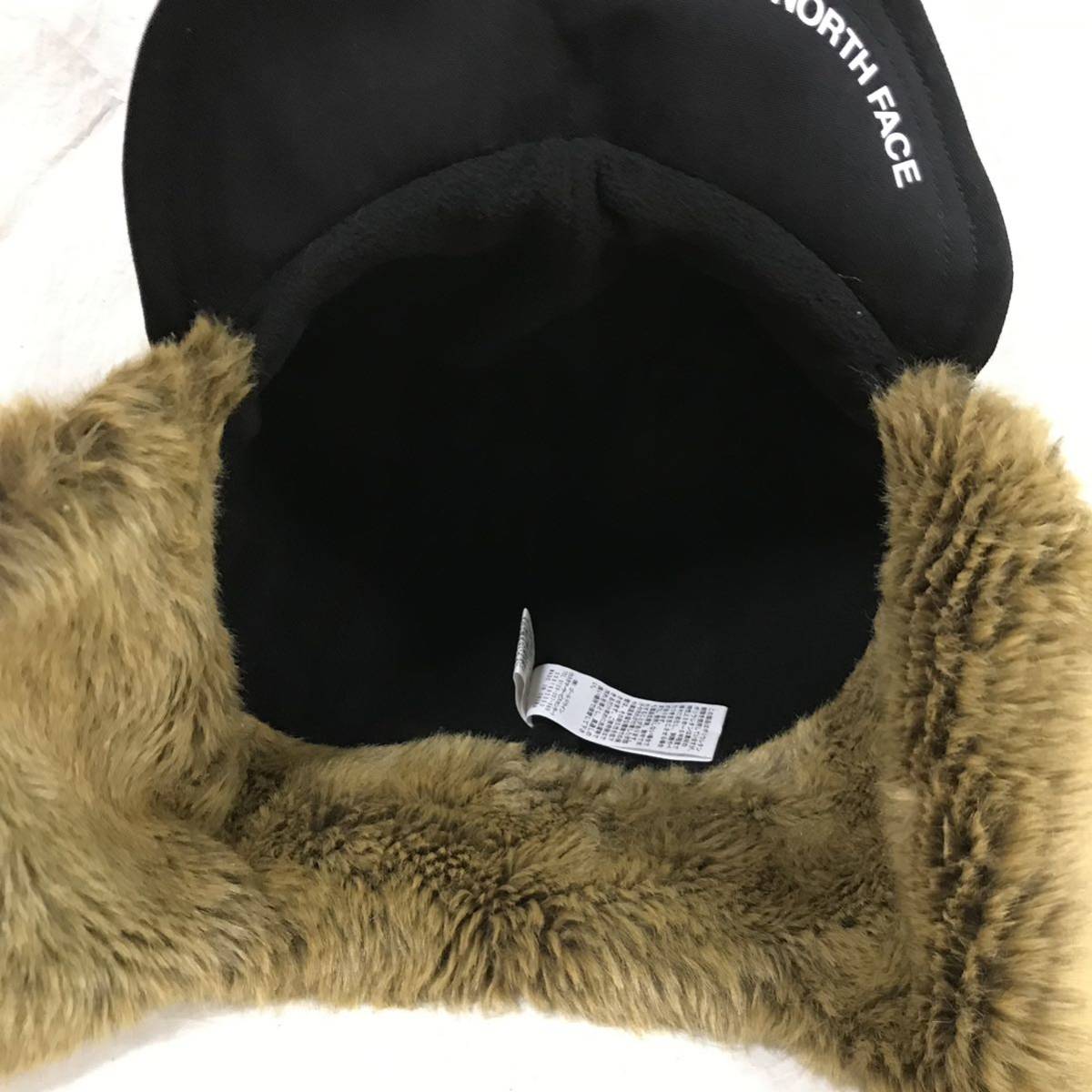 美品 L THE NORTH FACE Novelty Frontier Cap NN41708ノベルティ フロンティア フライト ボンバー キャップ 帽子 ファー ハット ブラック