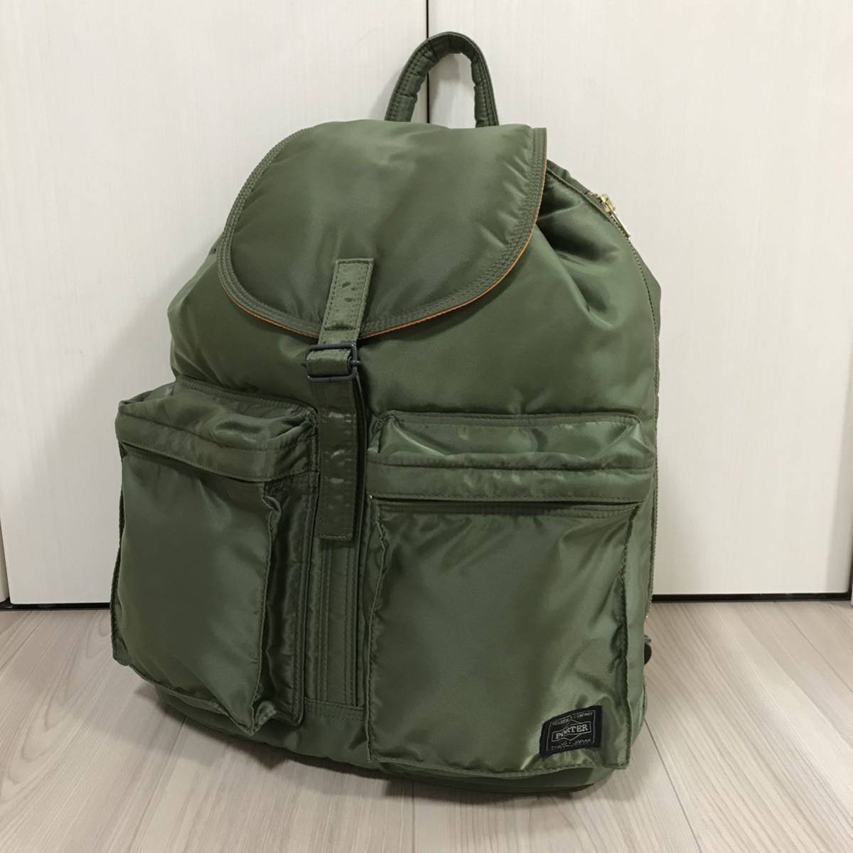 男女兼用バッグ PORTER TANKER BACKPACK MA-1 YOSHIDA BAG ポーター タンカー リュック セージグリーン カ  (最終値値下げ！)